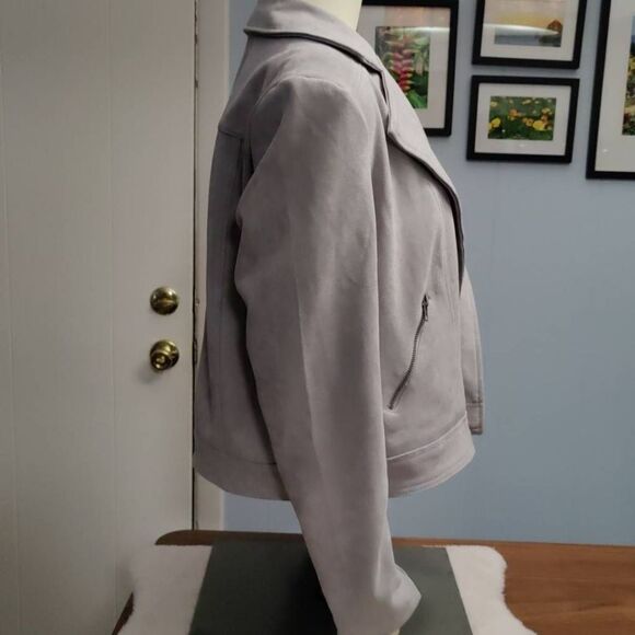 Philosophy Open Front Faux Suede Moto Style Jacket - Picture 2 of 4